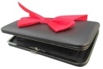 Metal frame female wallet with bowl, ladies clutch purse