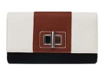 branded ladies purses with metal lock, PU wallet vendor
