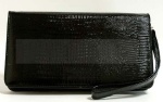 Crocodile wallet wristlet, lizard wallet for women