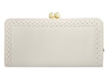 PU metal frame clutch wallet female, laser cutting out wallet