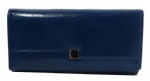 imitation leather lady's purse wallet with lock-frame