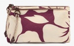 Double zipper purse, multiple pouch, printing nylon cosmetic bag