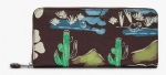L size zipper around wallet, printing PU leather goods factory