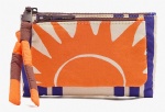 Padded double zipper pocket purse, multiple pouch, cosmetic bag in nylon