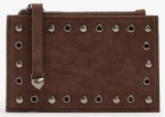 PU leather card holder with metal studs made in China factory
