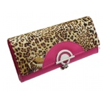 Pu leopard purse women, wallets and purses supplier