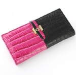 crocodile leather women wallets in constract color